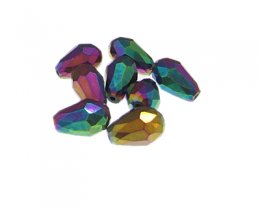 (image for) 14 x 10mm Luster Bicone Electroplated Glass Bead, 8 beads