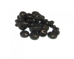 (image for) Approx. 1oz. x 10mm Black Glass Bead, top drill