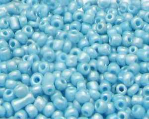 (image for) 11/0 Soft Blue Opaque Glass Seed Bead, 1oz. Bag