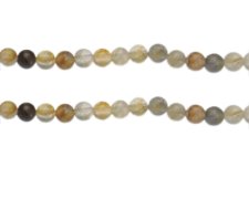 (image for) 6mm Gray Gemstone Bead, approx. 30 beads