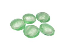 (image for) 20mm Pale Green Lampwork Glass Bead, 5 beads