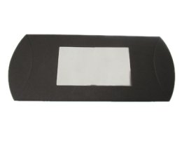 (image for) 155 x 80mm Black Pillow Box + Window, 5 boxes