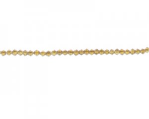3mm Gold Faceted Bi-cone Glass Bead, 2 x 12" strings
