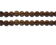 (image for) 8mm Brown Blossom Spray Glass Bead, approx. 37 beads