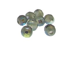 (image for) 10mm Blue Faceted Glass Bead, 8 beads