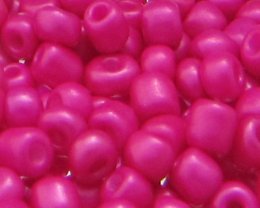 (image for) 6/0 Hot Pink Opaque Glass Seed Bead, 1oz. Bag
