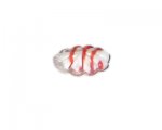 30 x 26mm Red Stripe Handmade Lampwork Glass Bead 30 x 26mm Red Stripe Handmade Lampwork Glass Bead