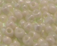 (image for) 6/0 White Luster Glass Seed Bead, 1oz. Bag
