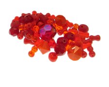 (image for) Approx. 1oz. Red Wine Designer Glass Bead Mix