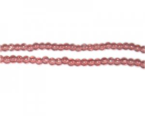 4mm Dusty Pink Crackle Glass Bead, approx. 105 beads