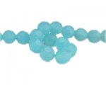 12mm Light Turquoise Semi-Opaque Faceted Glass Bead, 16" string 12mm Light Turquoise Semi-Opaque Faceted Glass Bead, 16" string