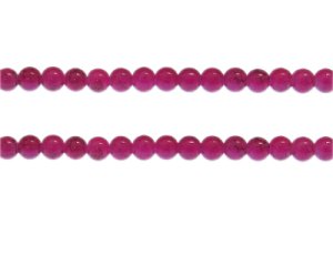 (image for) 6mm Crimson Marble-Style Glass Bead, approx. 72 beads