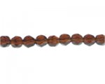 10mm Brown Faceted Glass Bead, 13" string 10mm Brown Faceted Glass Bead, 13" string