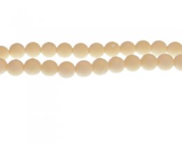 (image for) 8mm Off-White Matte Glass Bead, 20" string