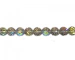 12mm Silver AB Finish Faceted Glass Bead, 13" string 12mm Silver AB Finish Faceted Glass Bead, 13" string