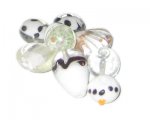 Approx. 1.5oz. White/Crystal Lampwork Glass Bead Mix