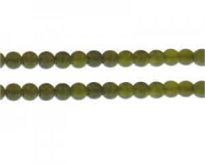 8mm Olivine Duo-Style Glass Bead, approx. 35 beads