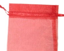 (image for) 3.5 x 4.75" Red Organza Gift Bag - 3 bags