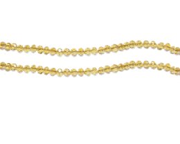 (image for) 4 x 3mm Gold Faceted Rondelle AB Finish Glass Bead, 15" string