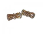 26 x 14mm Brown Column Handmade Lampwork Glass Beads, 2 beads 26 x 14mm Brown Column Handmade Lampwork Glass Beads, 2 beads