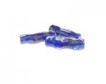 12 x 36mm Blue Lampwork Tube Glass Bead, 3 beads 12 x 36mm Blue Lampwork Tube Glass Bead, 3 beads