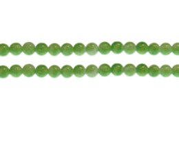 (image for) 6mm Apple Green Marble-Style Glass Bead, approx. 72 beads
