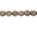 10mm Silver Faceted Glass Bead, 6" string 10mm Silver Faceted Glass Bead, 6" string