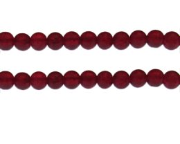(image for) 8mm Red Crackle Frosted Glass Bead, approx. 36 beads
