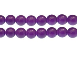 (image for) 12mm Purple Gemstone-Style Glass Bead, approx. 13 beads