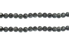 (image for) 6mm Black Swirl Marble-Style Glass Bead, approx. 42 beads