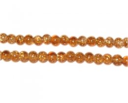 (image for) 4mm Light Brown Round Crackle Glass Bead,approx.105 beads