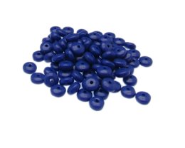 (image for) Approx. 1oz. x 6x4mm Blue Glass Disc Beads
