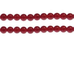 (image for) 8mm Red Solid Color Glass Bead, approx. 49 beads