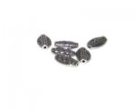 14 x 8mm Silver Etched Metal Spacer Bead, 6 beads