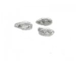 22 x 20mm Crystal Pressed Glass Leaf Bead, 4 beads 22 x 20mm Crystal Pressed Glass Leaf Bead, 4 beads