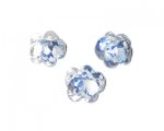 14mm Blue/White Flower Handmade Lampwork Glass Bead, 6 beads 14mm Blue/White Flower Handmade Lampwork Glass Bead, 6 beads