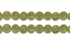 (image for) 10mm Pale Yellow Crackle Frosted Glass Bead, approx. 17 beads