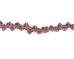 6mm Pale Plum Side-Drilled Faceted Bi-cone Glass Bead, 12 beads 6mm Pale Plum Side-Drilled Faceted Bi-cone Glass Bead, 12 beads