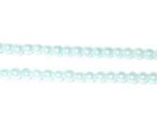 (image for) 4mm Round Crisp Blue Glass Pearl Bead, approx. 113 beads