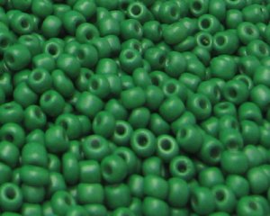 (image for) 11/0 Lawn Green Opaque Glass Seed Bead, 1oz. Bag