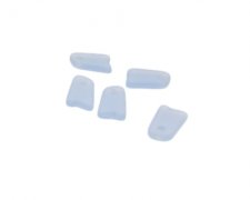 (image for) 14 x 8mm Soft Blue Beach Glass Tag Bead, 5 beads