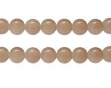 (image for) 12mm Latte Jade-Style Glass Bead, approx. 18 beads