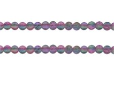 (image for) 6mm 3-Color Pastel Crackle Frosted Bead, approx. 46 beads