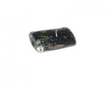 30 x 22mm Black Foil Handmade Lampwork Glass Bead 30 x 22mm Black Foil Handmade Lampwork Glass Bead