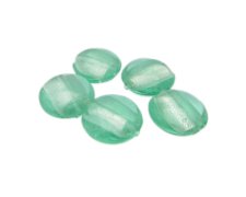 (image for) 20mm Pastel Green Lampwork Glass Bead, 5 beads