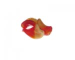 18 x 28mm Red/Peach Twirl Lampwork Glass Bead, 3 beads 18 x 28mm Red/Peach Twirl Lampwork Glass Bead, 3 beads