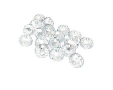 (image for) Approx. 1oz. x 10x8mm Silver AB Finish Glass Rondelle Bead, large hole