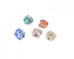 6mm Random Color Bumpy Cube Lampwork Glass Bead, 10 beads 6mm Random Color Bumpy Cube Lampwork Glass Bead, 10 beads