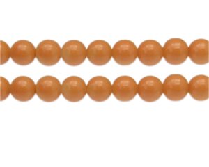 (image for) 10mm Orange Solid Color Glass Bead, approx. 20 beads
