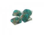 18mm Green Spatter Diamond Lampwork Glass Bead, 4 beads 18mm Green Spatter Diamond Lampwork Glass Bead, 4 beads